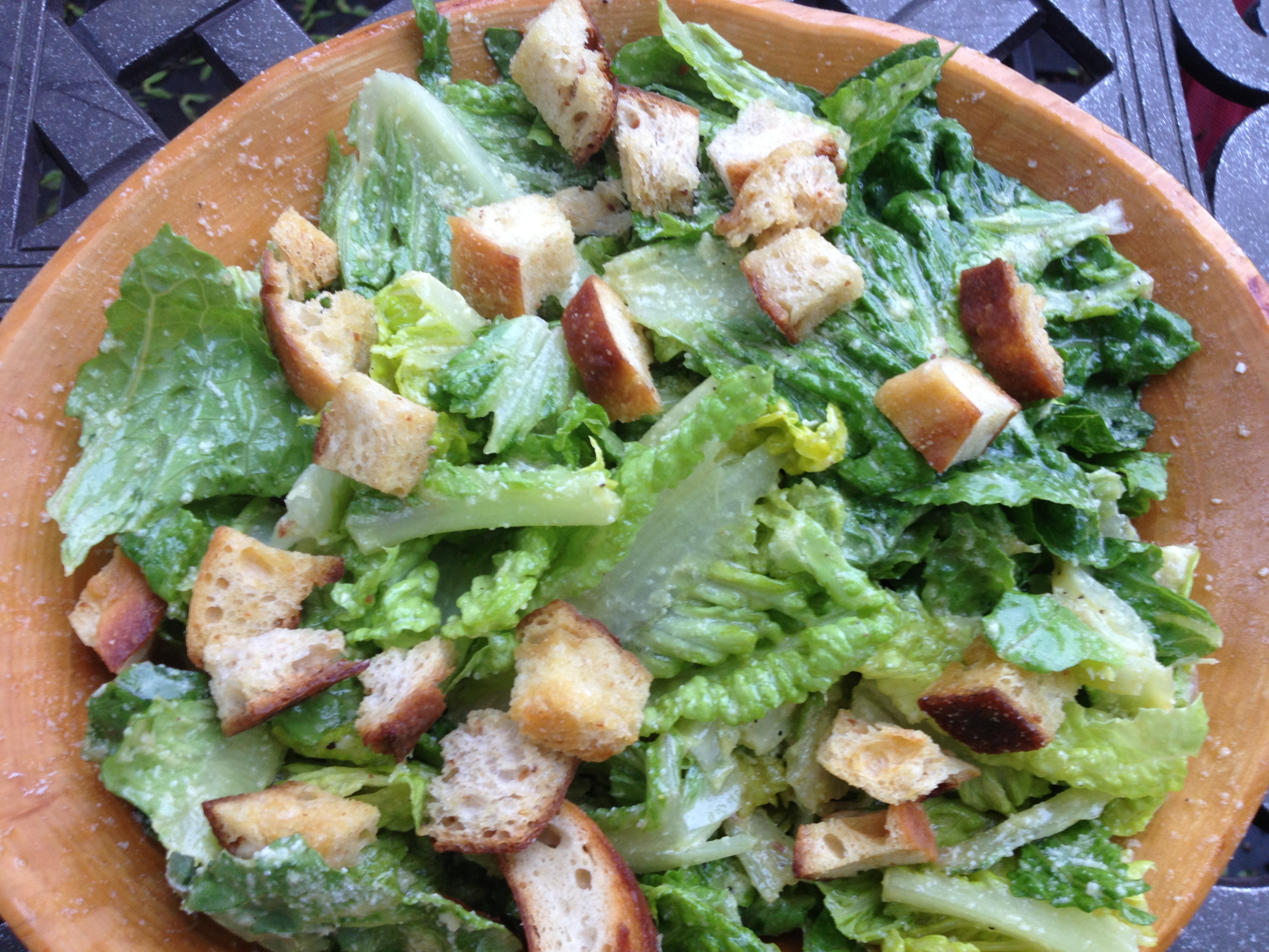 Recipe: Caesar Salad - Burnt My Fingers